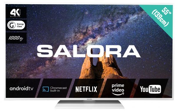Salora MILKYWAY 55 met Google Android TV, Chromecast ingebouwd, Wifi