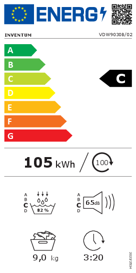 Inventum VDW9030B zwart warmtepompdroger