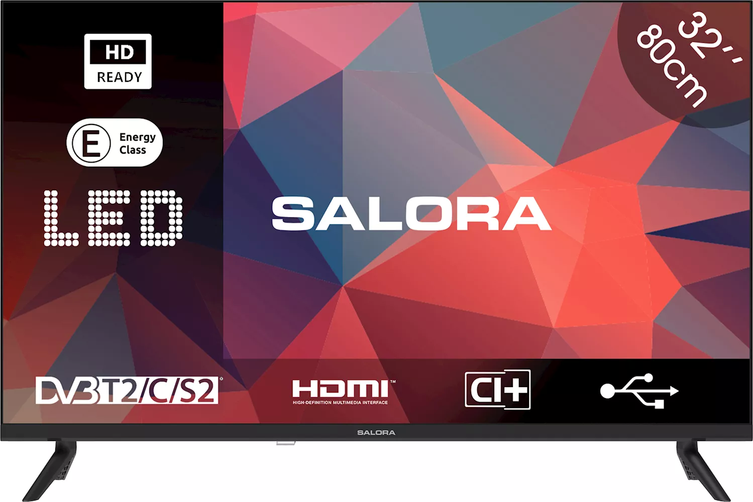 Salora 32HDB200 LED televisie met DVB-C/T2/S2 tuner