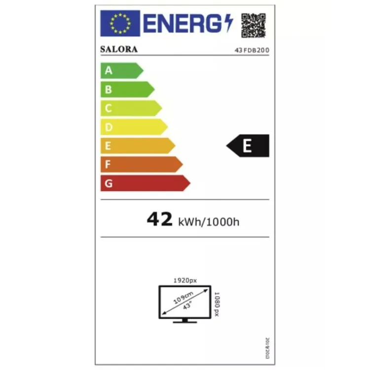 Salora 43FDB200 Led televisie met DVB-C/T2/S2 tuner
