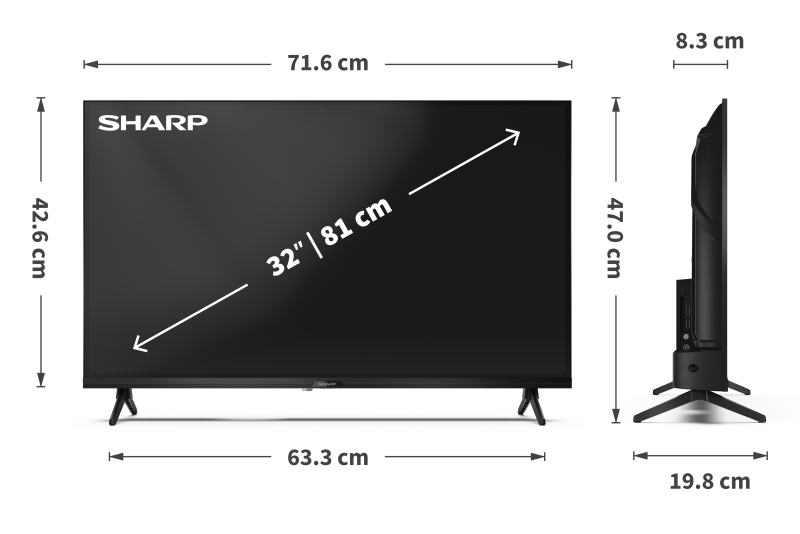 Sharp 32GF2465 Smart televisie met Google TV