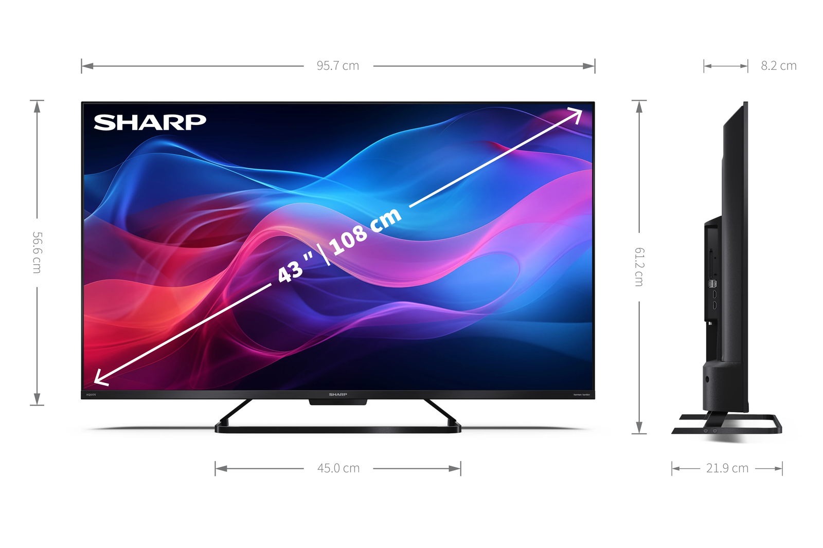 Sharp 43GR8265 Smart Google TV, geschikt voor Gamers dankzij de 144Hz techniek