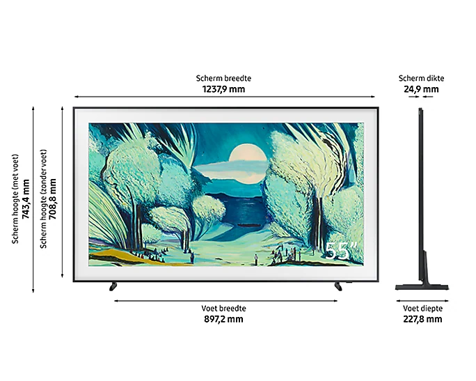 Samsung QE55LS03FAUX Smart TV met de Frame design