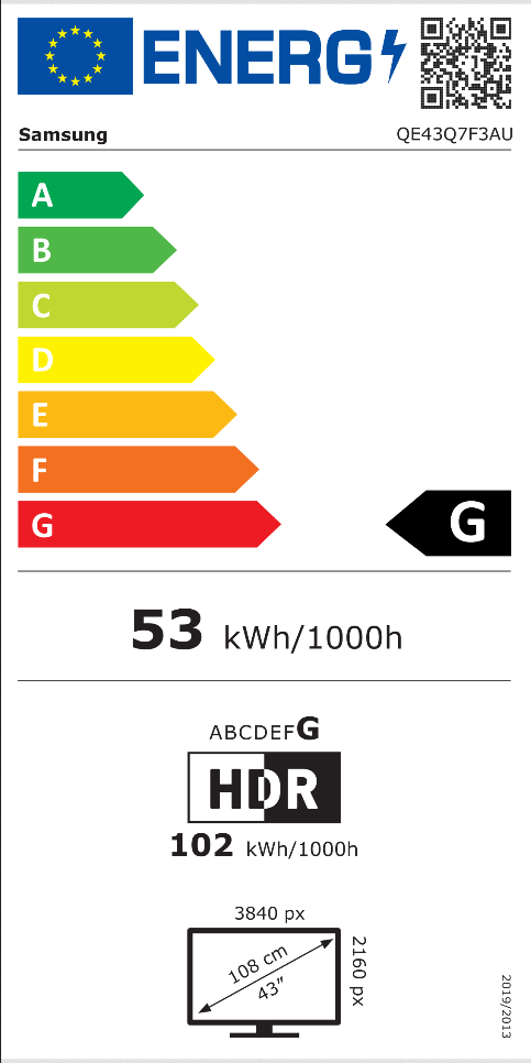 Samsung QE43Q7F3AUXXN Smart Televisie met QLED scherm