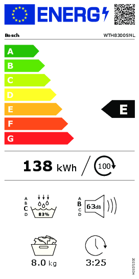 Bosch WTH8300SNL warmtepompdroger