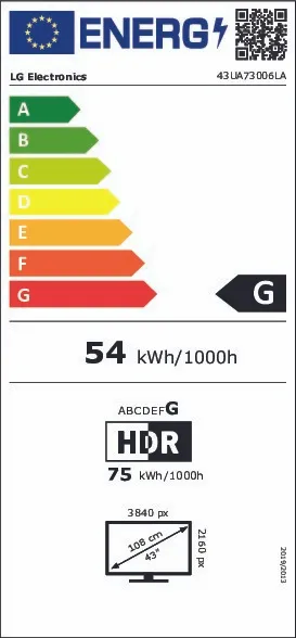 LG 43UA73006LA Ultra HD 4K Smart Televisie