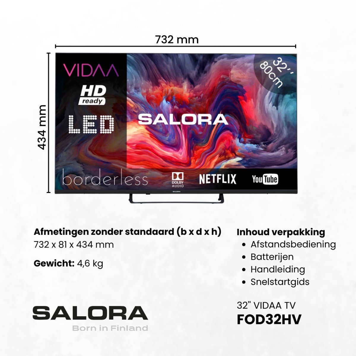 Salora FOD32HV Smart Televisie
